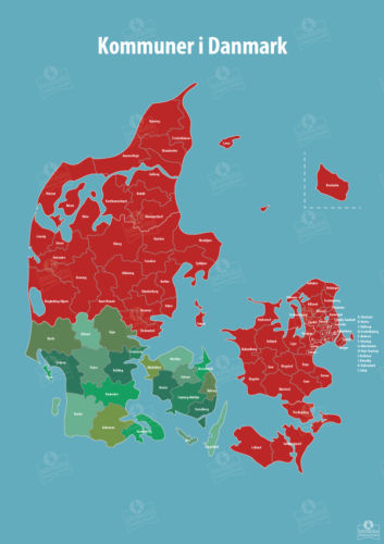 Region-med-kommuner-kort