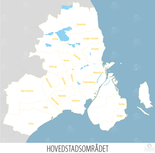 Storkøbenhavn med kommuner