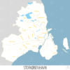 Storkøbenhavn med kommuner og jernbaner