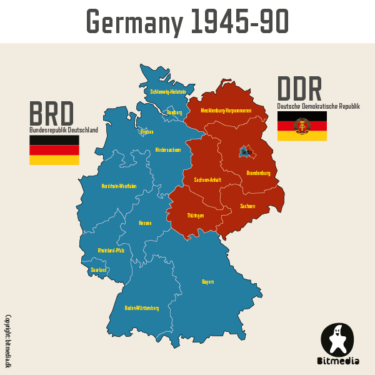 Germany map 1945-1990